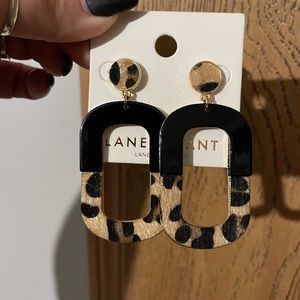 NWT Black and Leopard Earrings